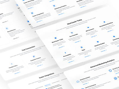 SaaS Blocks - Lookscout Design System blocks clean design feature layout saas ui user interface ux webpage website