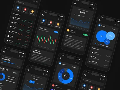 Mobile Banking - Lookscout Design System android app application banking clean dark design ios layout mobile responsive transactions ui user interface ux
