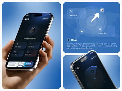 iTAG - Device Tracking App app design bluetooth tag tracker bluetooth tracker bluetooth tracking app device tracking solution find my device app itag device tracker itag tracking app location finder tool lost item locator mobile app mobile app design mobile tracker app mobile ui design personal item tracke smart item finder smart key finder track lost items tracking app tracking device