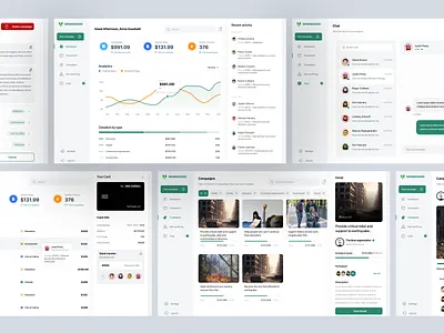 Fundraising Dashboard System – UI Exploration adminpanel analyticsdashboard cleanui dashboardui datavisualization donationplatform figma figmadesign fundraisingdashboard minimaldesign ui uiexploration uiux webappdesign