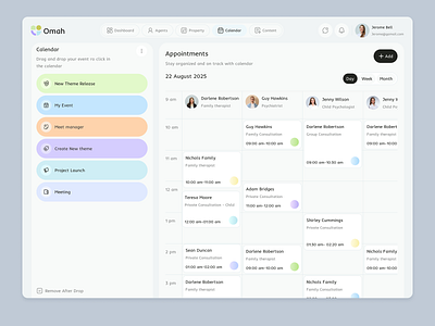 Calendar Dashboard booking booking system calendar calendar booking calendar dashboard clean dashboard date hotel booking interface management minimalist product design productivity saas schedule task management userinterface ux web dashboard