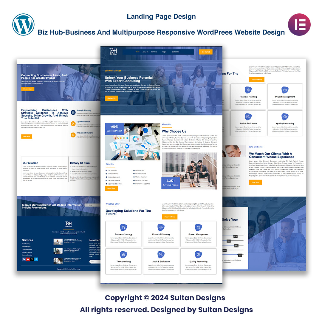 Professional Business Website Designs business consultant business solutions clean ui consulting firm corporate design corporate website financial consulting graphic design landing page modern website responsive design ui ux design web design wordpress