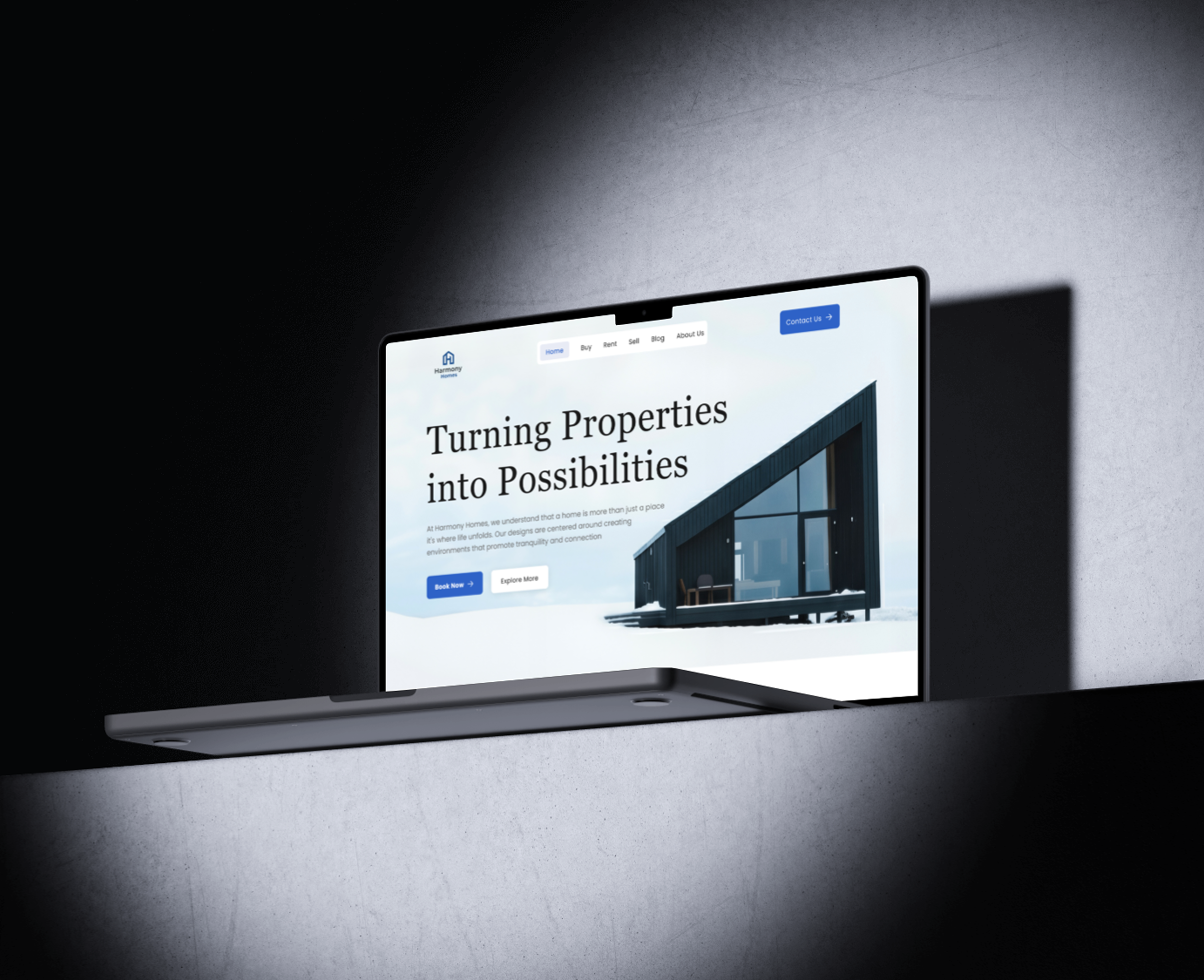 Real Estate - Harmony Homes Landing Page. landing page real estate real estate harmony homes real estate landing page real estate website real estate website design ui ux website