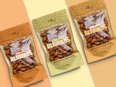 Almond Packaging Design almond almond packaging bag design food grade packaging food packaging minimalist packaging minimalist pouch design packaging design pouch bag pouch design premium pouch product packaging
