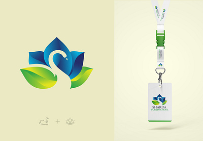 Sharda World School Logo branding business education logo uiux web design