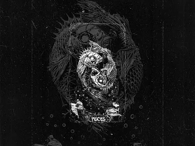 mystical pisces illustration astrology astronaut birthday gift horoscope nasa stars zodiac zodiac sign zodiac signs