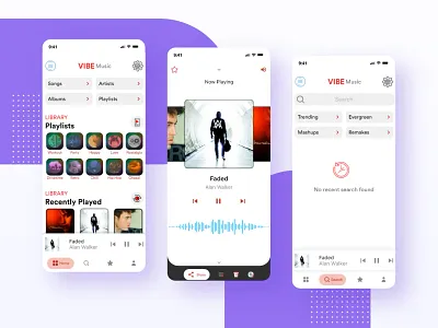 Vibe Music Player first project music ui ui design ux