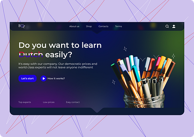 School programs of Dutch. Landing page branding design graphic design landing ui ux web