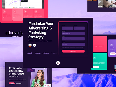 Request a demo - adnova - dsp ai marketing agent ai artificial intelligence automation campigen design marketing software product ui ux