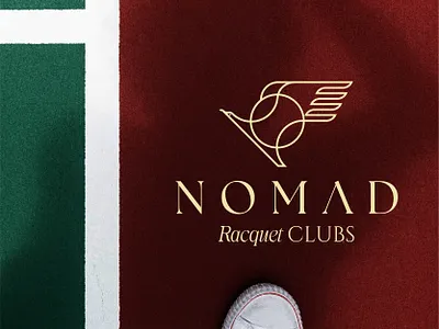 Nomad Racquet Clubs logo albatros branding design graphic design icon logo mark padel racquet sport tennis visual identity
