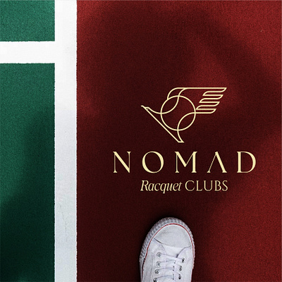Nomad Racquet Clubs logo albatros branding design graphic design icon logo mark padel racquet sport tennis visual identity