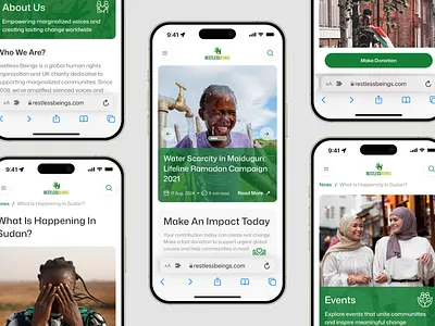 Charity Website UI/UX Design charity donate donation green journey kids non profit platform simple ui web website