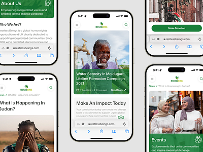 Charity Website UI/UX Design charity donate donation green journey kids non profit platform simple ui web website
