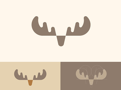 Moose alex seciu antlers logo branding deer logo elk logo exprimart geometric animal logo logo design logo designer moose moose logo