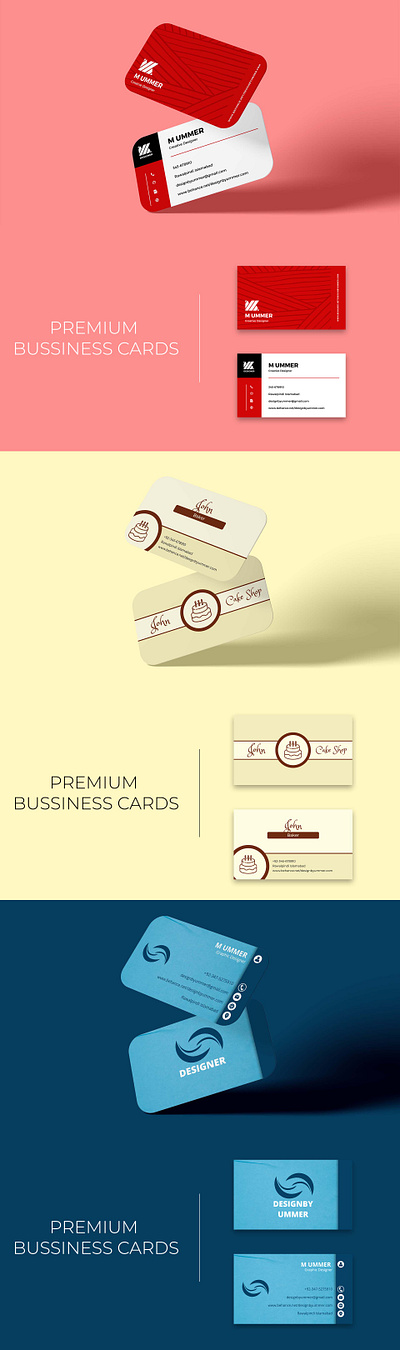 Bussiness Card Designs branding bussiness card card design credit card design graphic design graphic designer logo portfolio stationary design visiting card