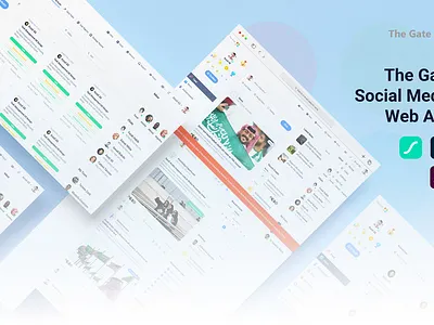 The Gate | Social Media Web App | Complete UI digital product design figma figma design figma designer product design prototype saas design social app design social media platform design ui ui design user experience design user interface design ux design web app design web application design website design