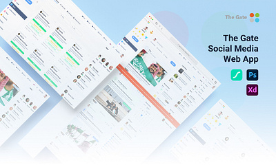 The Gate | Social Media Web App | Complete UI digital product design figma figma design figma designer product design prototype saas design social app design social media platform design ui ui design user experience design user interface design ux design web app design web application design website design