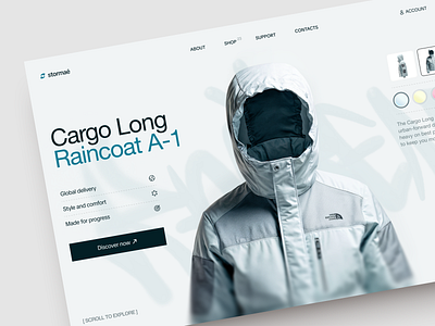 Web design for Outdoor Fashion / E-commerce design interface platform product service startup ui uiux ux web website