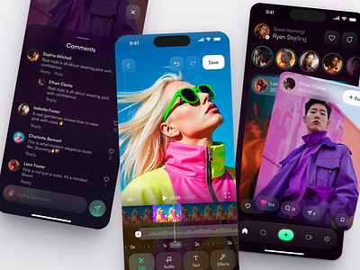 Mobile App for Social Media app design application application design design graphic design interface ios app ios app design mobile mobile app mobile app design mobile design product product design saas service startup ui uiux ux