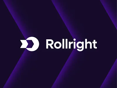 Rollright - Logo Concept 2 arrows branding direction finance fintech growth identity logo logodesign momentum motion graphics movement platform progress rolling saas symbol