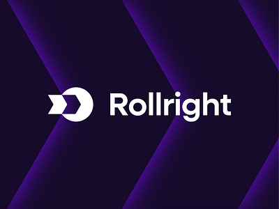 Rollright - Logo Concept 2 arrows branding direction finance fintech growth identity logo logodesign momentum motion graphics movement platform progress rolling saas symbol