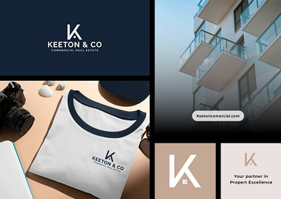 KEETON & CO – Commercial Real Estate brand identity commercial real estate corporate branding logo design minimal logo modern branding monogram logo property business real estate branding real estate logo