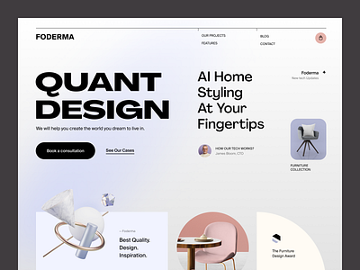 Foderma Website design interface product service startup ui ux web website