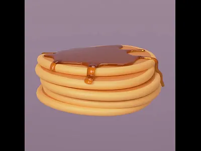 Pancake - 3D animation 3d animation blender branding cute design fun illustration illustrations library loop looping motion graphics pancake resources