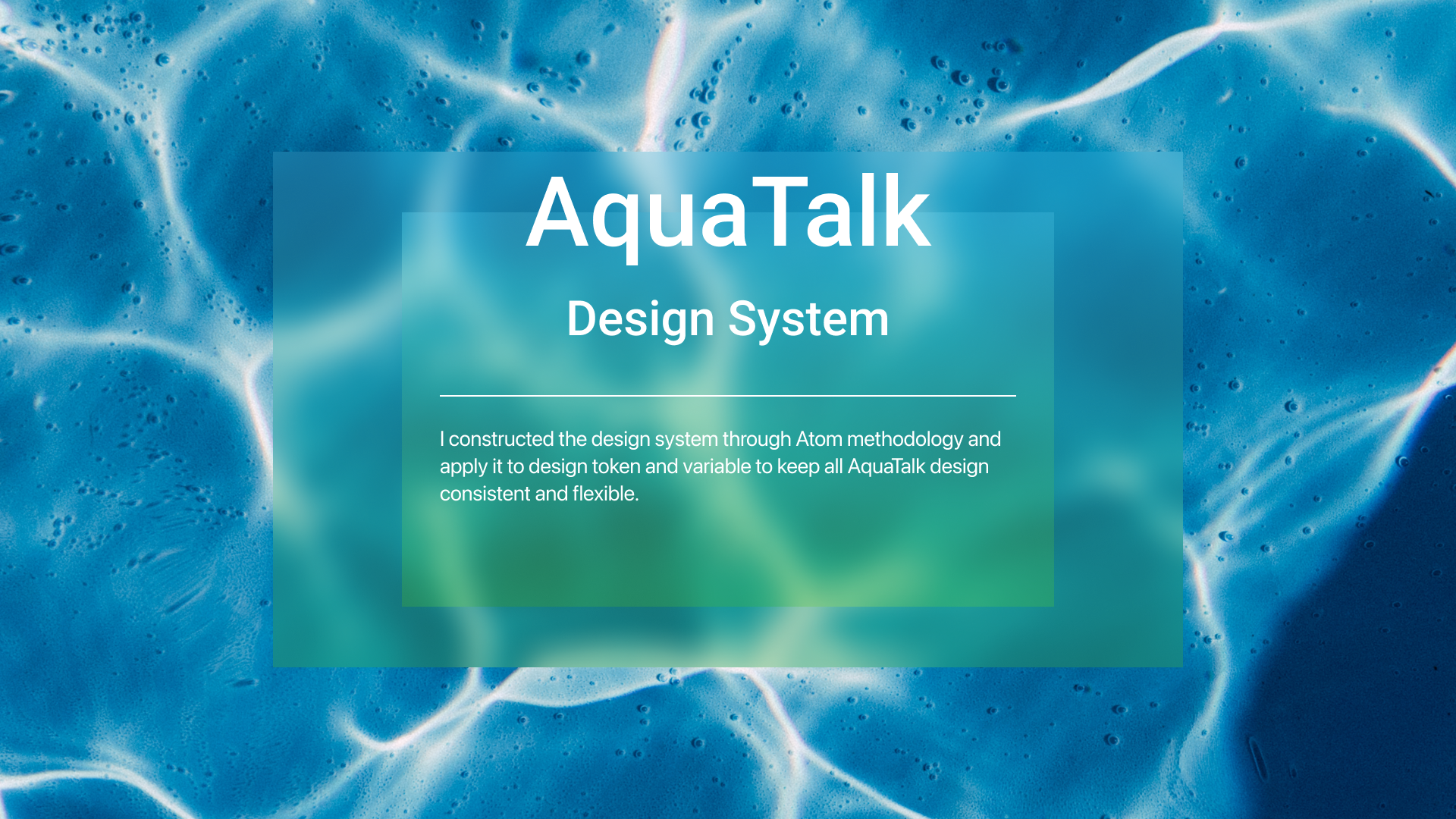 AquaTalk Design System ux design