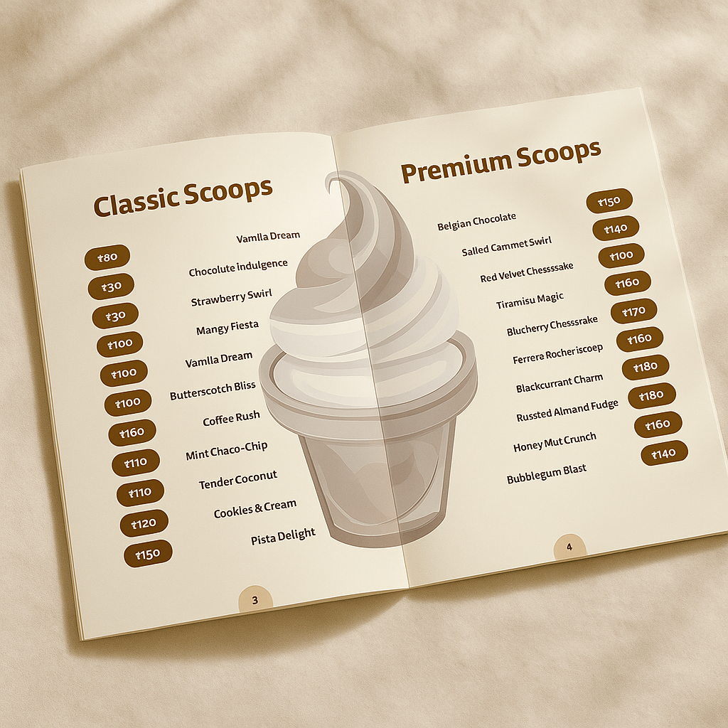 Example of Menu Design