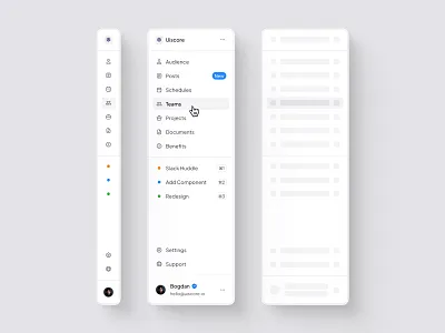 Core Sidebars app clean core creative dark design figma light minimal sidebar ui uiscore ux web