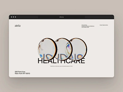 Atria - Early Concept 1 design type ui ux web webgl