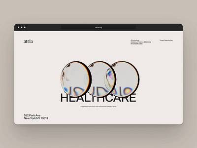 Atria - Early Concept 1 design type ui ux web webgl