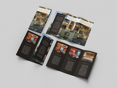 Roll fold flyer design for Mala Garden Hotel, Hungary branding graphic design