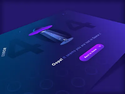 Error 404 - Abduction 🛸 abduction alien brand branding dark ui error 404 graphic design icon set icons designer illustrator ai mockup page not found photoshop psd print designer purple senior designer typo typography ufo et ui ux designer ux audit widget