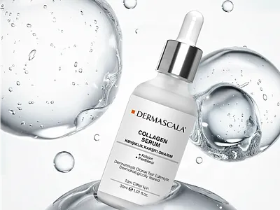 My social media work for DermaScala Cosmetics' "Collagen Serum" banner design graphic design illustration poster social media vector