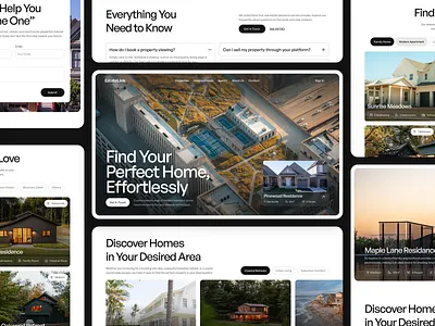 Designing a Modern Real Estate Discovery Experience branding design illustration landing page landing page design ui ui design ux ux design web design