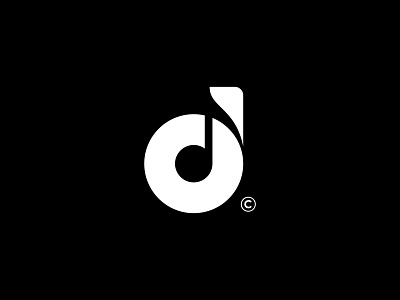 Letter d + Vinyl Record + Music Note branding clever d logo d music logo design dragisa trojancevic giletroja illustration logo logo design minimalism music music logo music note music studio record label smart typography ui vinyl records