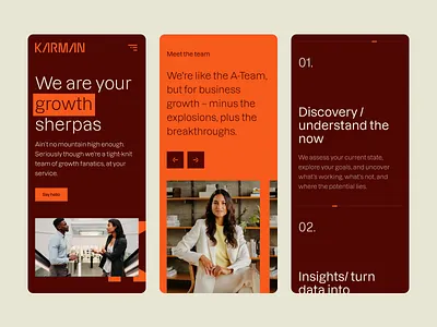 Karman website b2b brand exploration hero homepage identity landing page mobile vc web design website