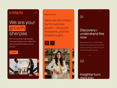 Karman website b2b brand exploration hero homepage identity landing page mobile vc web design website
