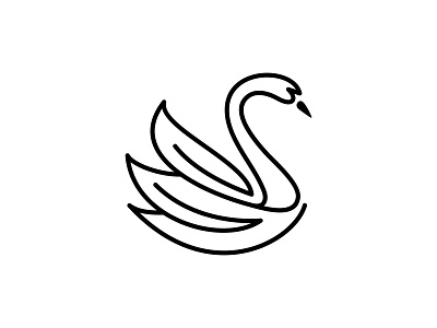 Swan Lineart animal logo design duck icon illustration lineart logo simple swan swan logo symbol vector