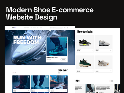 Modern Shoe Ecommerce Website Design— Clean, Bold & Conversion design ecommerce ecommerce website landing page shoe ecommerce shoe website ui ui design uiux web design web template woo commerce website design woocommerce
