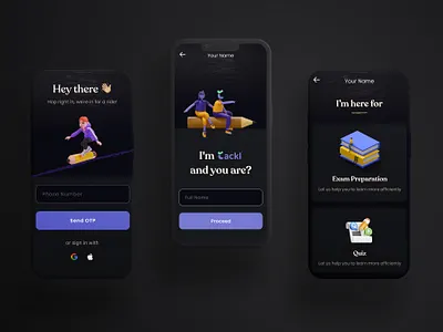 Tackl - E-Learning App app ui educational elearning learning learning app learning app ui learning ui mobile app mobile ui quiz ui design