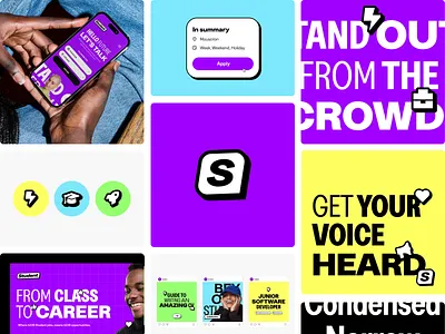 Student Branding brand branding colors exploration logo purple typography visual identity