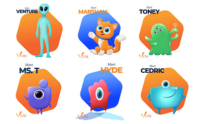 Variphy - Character development branding characterdesign design ui vector