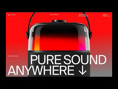 AI Landing page website design scroll ✦ Sencor Audio ai animation design interaction landing page motion graphics service site startup ui ux web design website