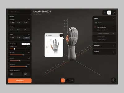 Platform for a 3D Builder ✦ ProPrint design interface product service startup ui ux web website
