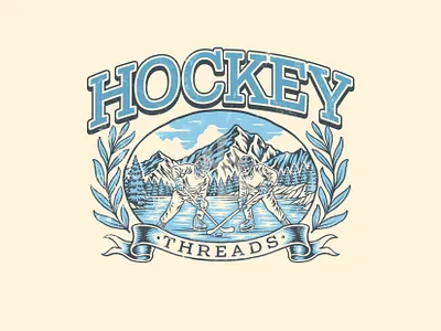 Hockey merch design album cover artwork band band artwork branding clothing brand graphic design hockey illustration music artwork vintage illustration