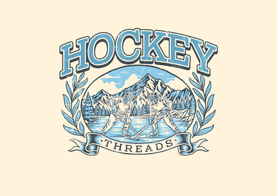 Hockey merch design album cover artwork band band artwork branding clothing brand graphic design hockey illustration music artwork vintage illustration