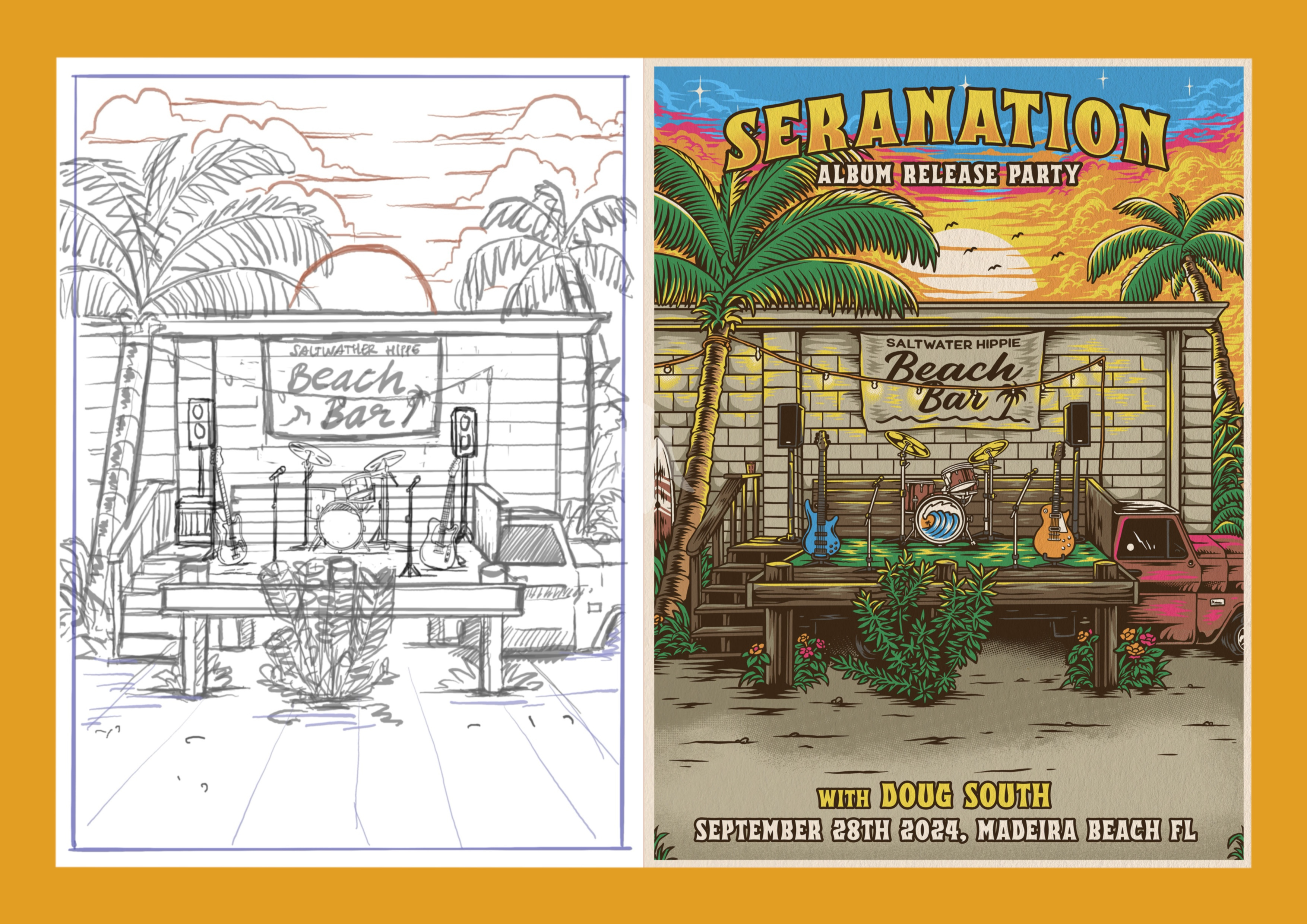 Example of Gig Poster Illustration 